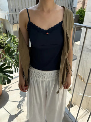 [3 colors] Rose Point Lace Sleeveless