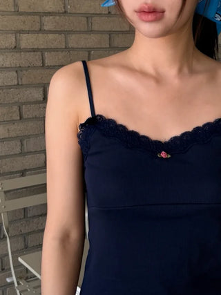 [3 colors] Rose Point Lace Sleeveless