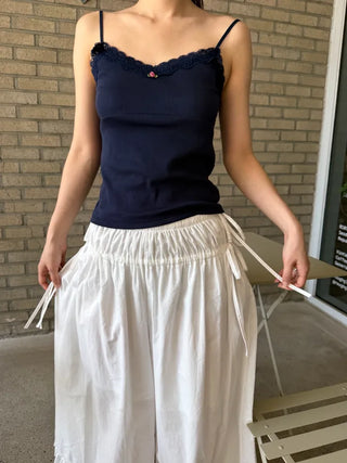 [3 colors] Rose Point Lace Sleeveless