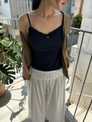 [3 colors] Rose Point Lace Sleeveless