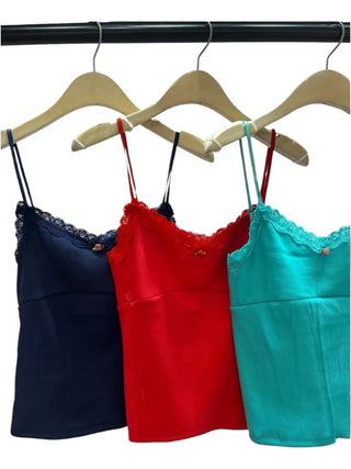 [3 colors] Rose Point Lace Sleeveless