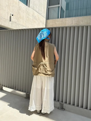 [3 colors] Multi-pocket nylon vest