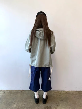 [3 colors] Pale Crop Hooded Anorak