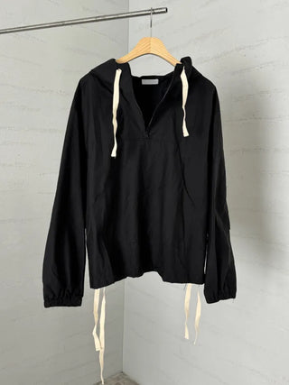 [3 colors] Pale Crop Hooded Anorak