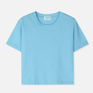[15 colors] Candy Cotton Crop T-shirt