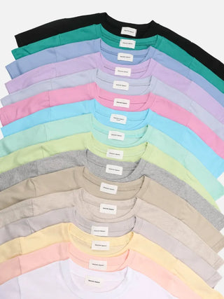 [15 colors] Candy Cotton Crop T-shirt
