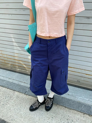 [15 colors] Candy Cotton Crop T-shirt