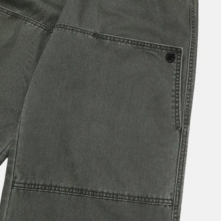 [2 colors] Button flap wide pants