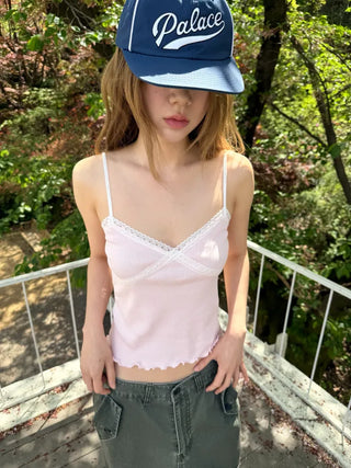 Cross Lace Sleeveless Top