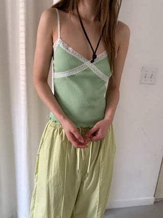 Cross Lace Sleeveless Top