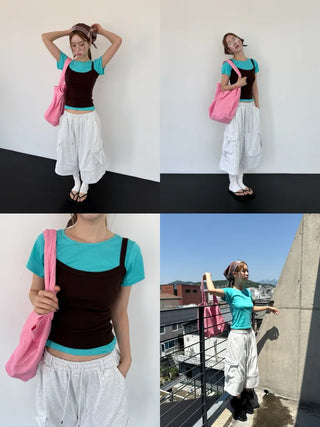 [10 colors] Lip Sleeveless Top
