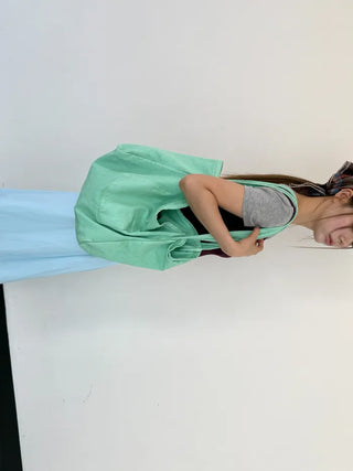 [2 colors] Asymmetrical Off-Shoulder T-Shirt