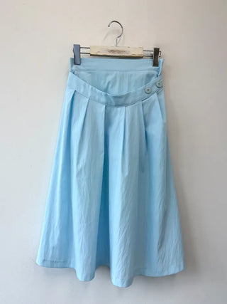 [3 colors] Double Waist Pleated Skirt
