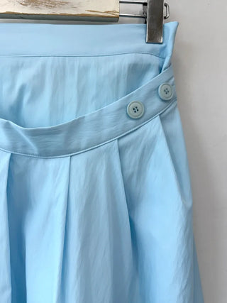 [3 colors] Double Waist Pleated Skirt