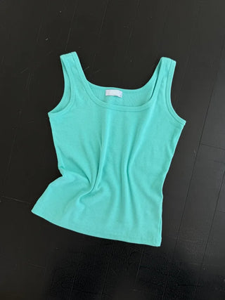 [9 colors] Round Sleeveless Top