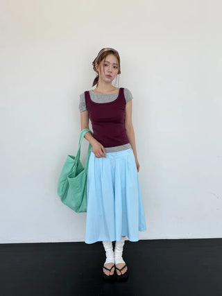 [9 colors] Round Sleeveless Top