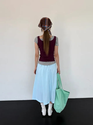 [9 colors] Round Sleeveless Top