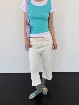 [9 colors] Round Sleeveless Top