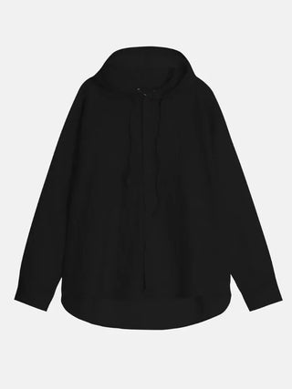 [3 colors] See-through hooded shirt