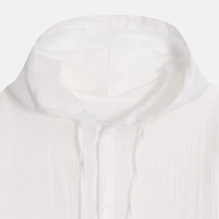 [3 colors] See-through hooded shirt