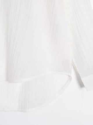 [3 colors] See-through hooded shirt