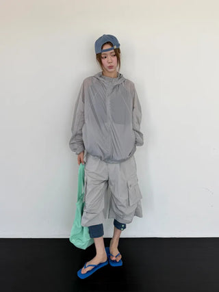 [2 colors] Half Cargo Bermuda Pants
