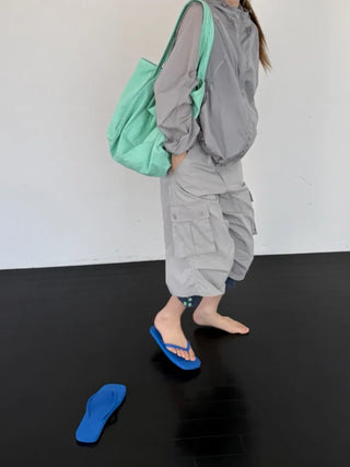[2 colors] Half Cargo Bermuda Pants