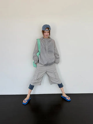 [2 colors] Half Cargo Bermuda Pants