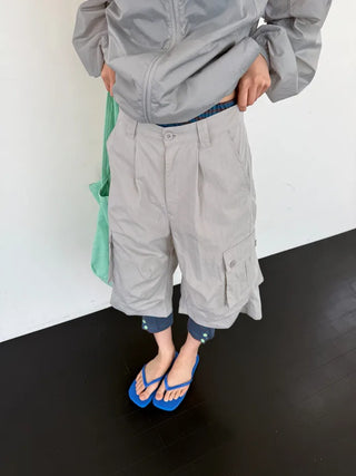 [2 colors] Half Cargo Bermuda Pants