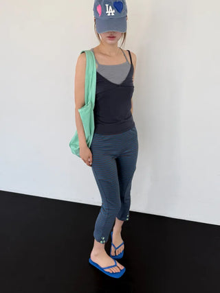 [3 colors] Double sleeveless jacket
