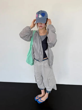 [3 colors] Double sleeveless jacket