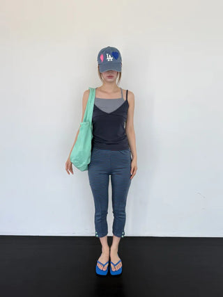 [3 colors] Double sleeveless jacket