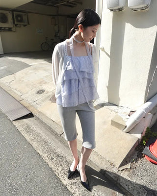 Slit Capri Pants