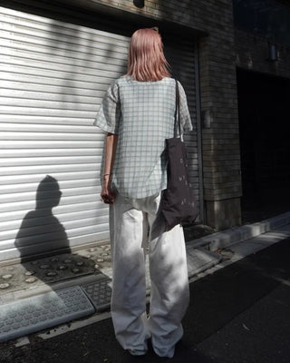 Kangaroo pocket cotton wide overalls