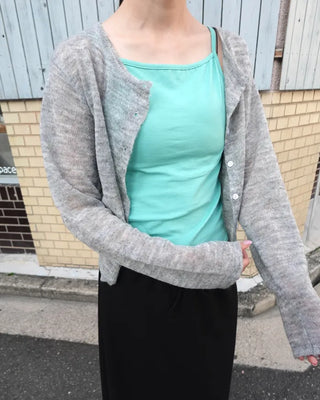 Round Button Knit Cardigan