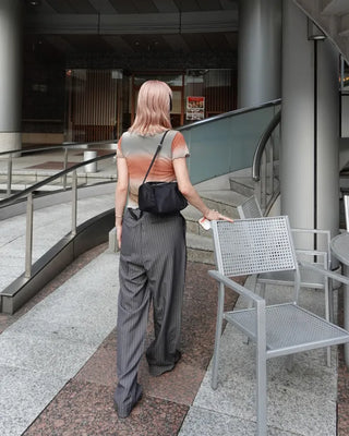 (Unisex) Pinstripe Double-Pleat Slacks
