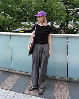 Cropped Ringer Half T-shirt