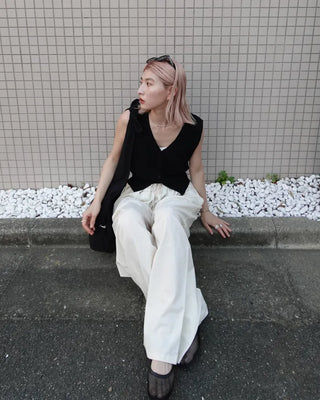 (Unisex) Wide Fit Pintuck Pants