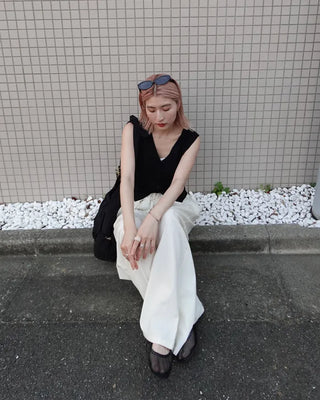 (Unisex) Wide Fit Pintuck Pants