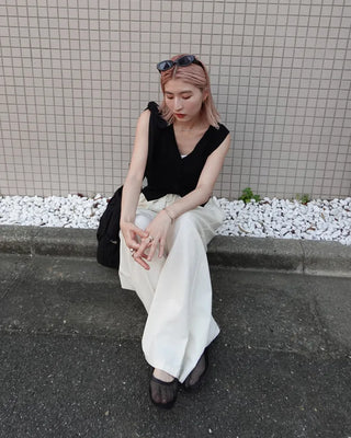 (Unisex) Wide Fit Pintuck Pants