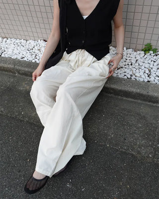 (Unisex) Wide Fit Pintuck Pants
