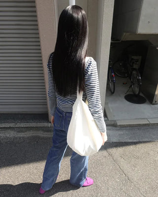 Striped simple long-sleeved T-shirt