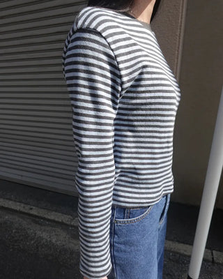 Striped simple long-sleeved T-shirt