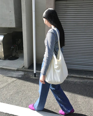 Striped simple long-sleeved T-shirt