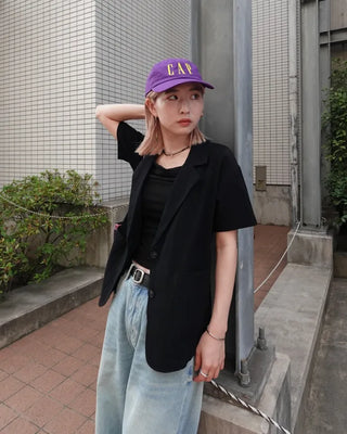 Linen Oversized Half Jacket