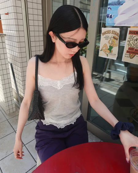 Lace-point camisole