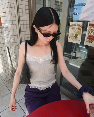 Lace-point camisole