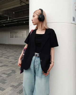 Linen Oversized Half Jacket