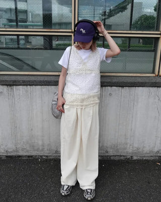 (Unisex) Wide Fit Pintuck Pants