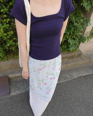 Flower Midi Skirt